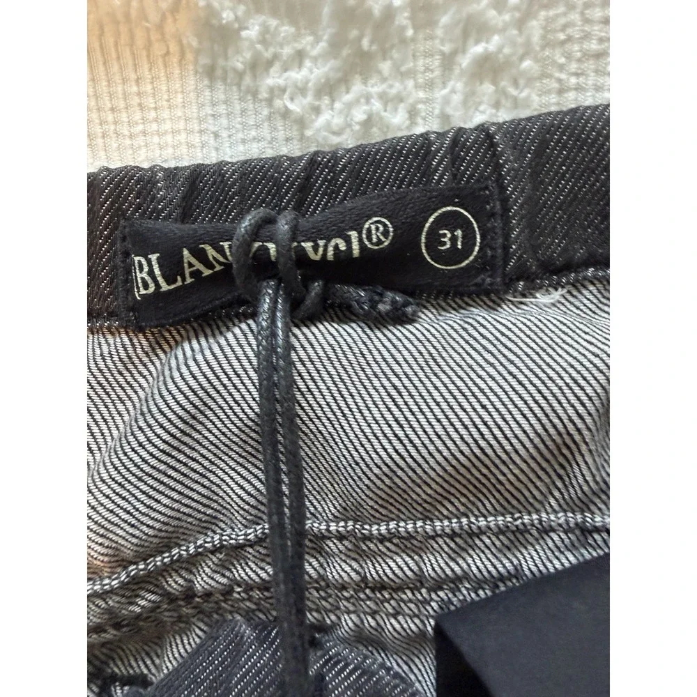 BLANKNYC Cargo Joggers Men 31 Black NEW Drawstring Tapered Utility Pants